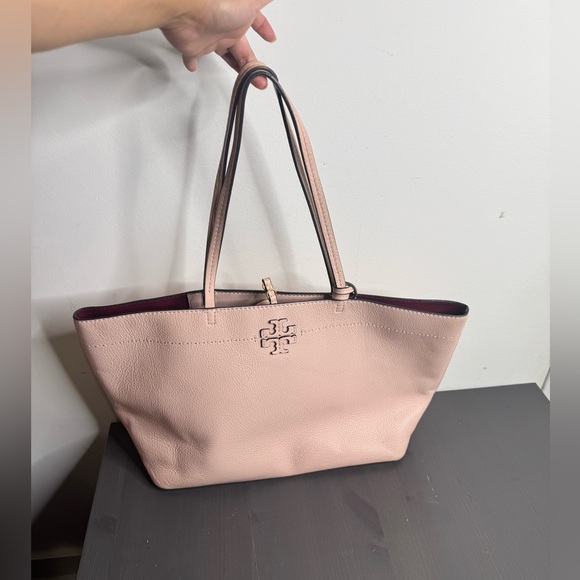 Tory Burch McGraw Tote Devon Light Pink - Picture 2 of 12
